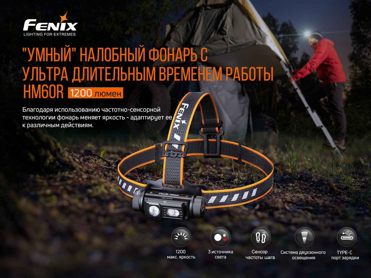 картинка Налобный фонарь Fenix HM60R