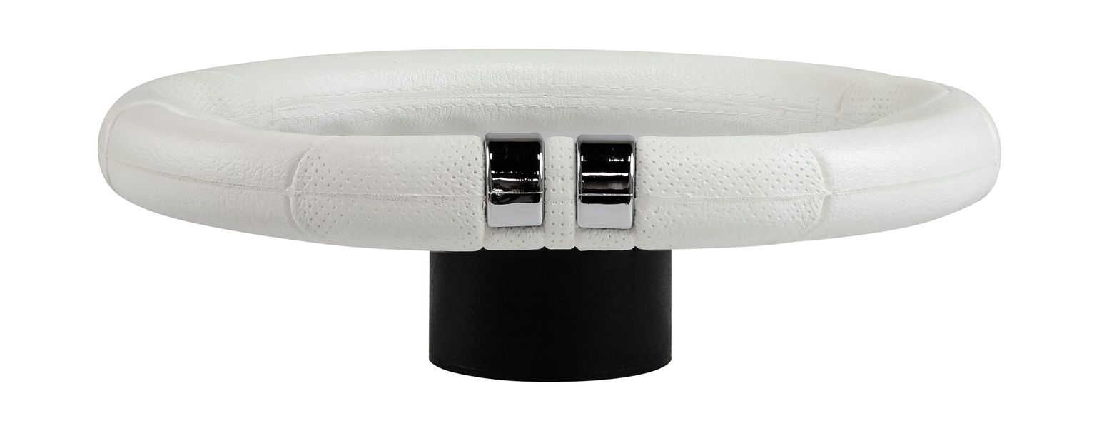 картинка Рулевое колесо BALTIC обод белый, спицы серебряные д. 320 мм