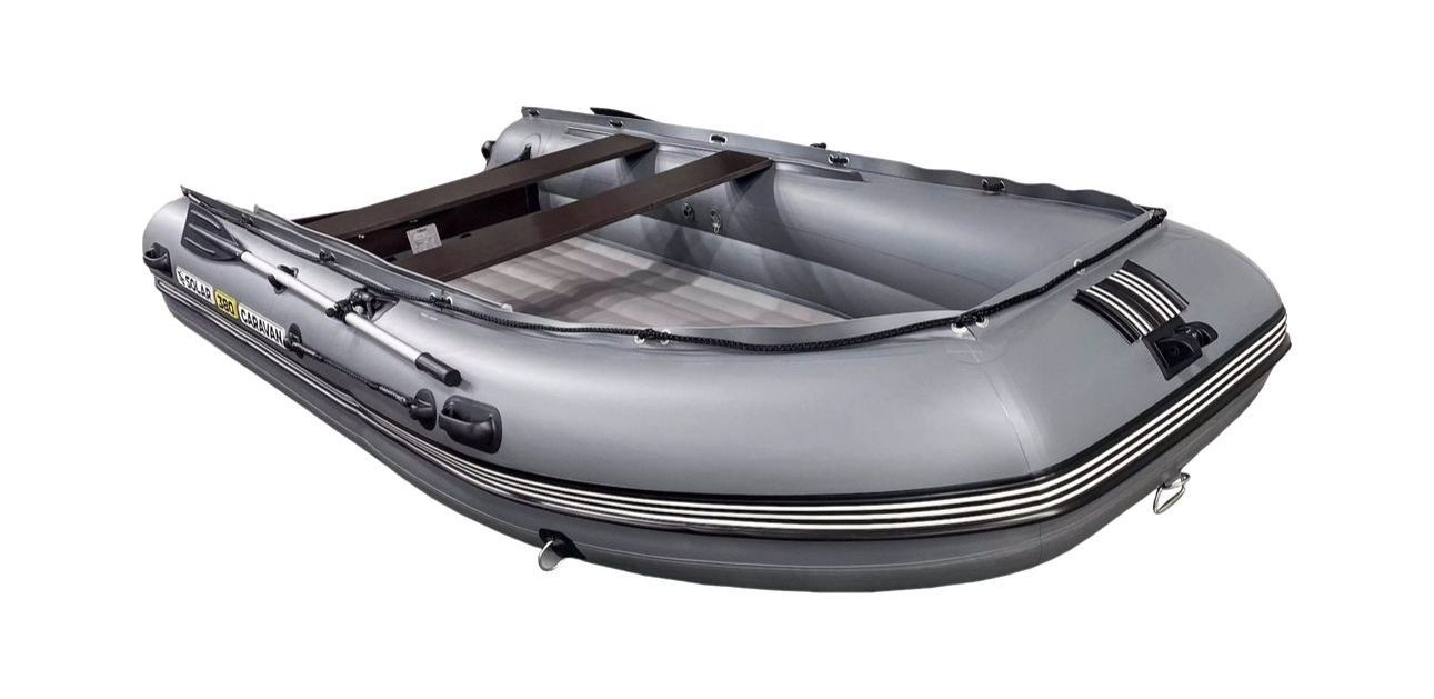 Надувная лодка ПВХ, SOLAR-380 К Caravan, серый