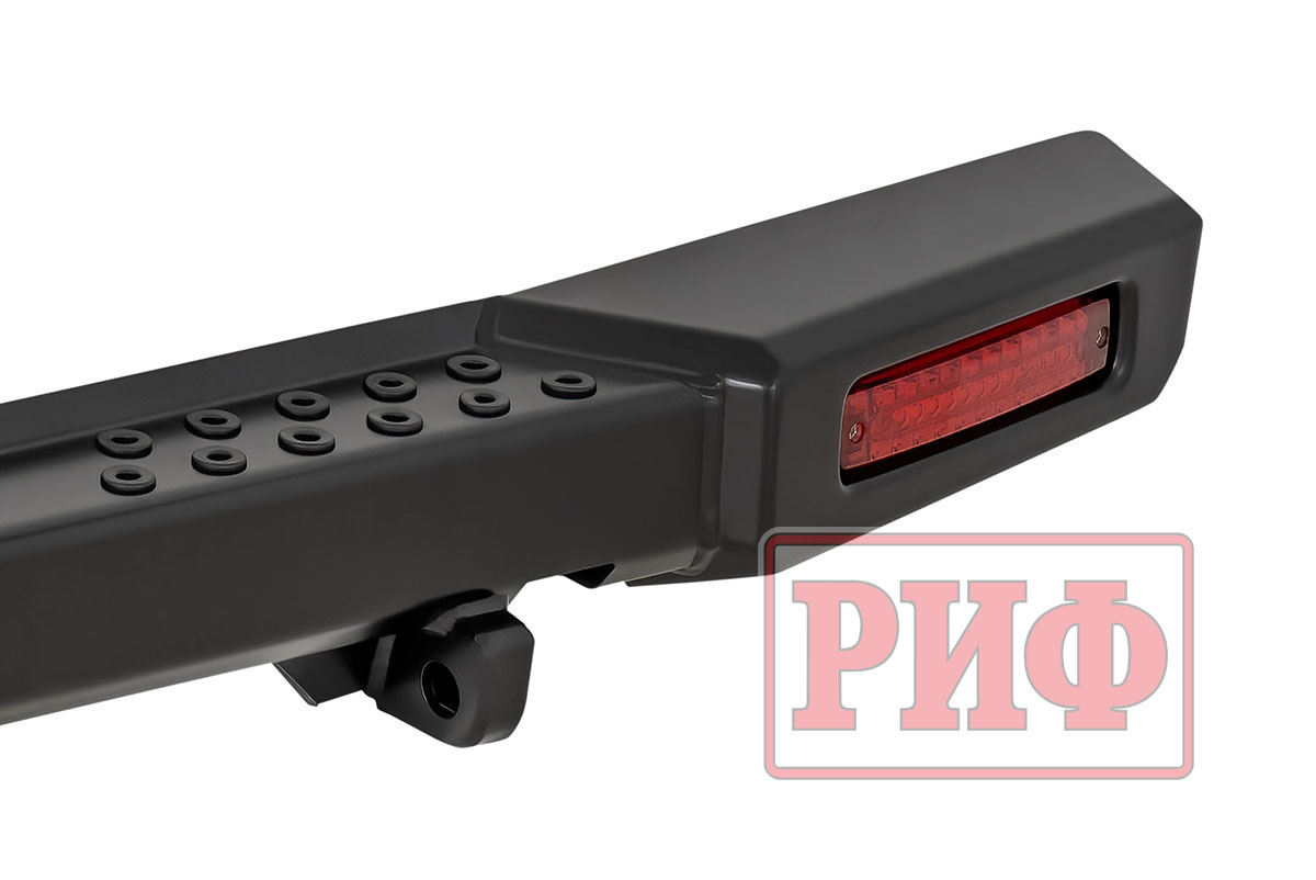 картинка Бампер задний РИФ УАЗ Буханка с фонарями, возможностью установки фаркопа, стандарт