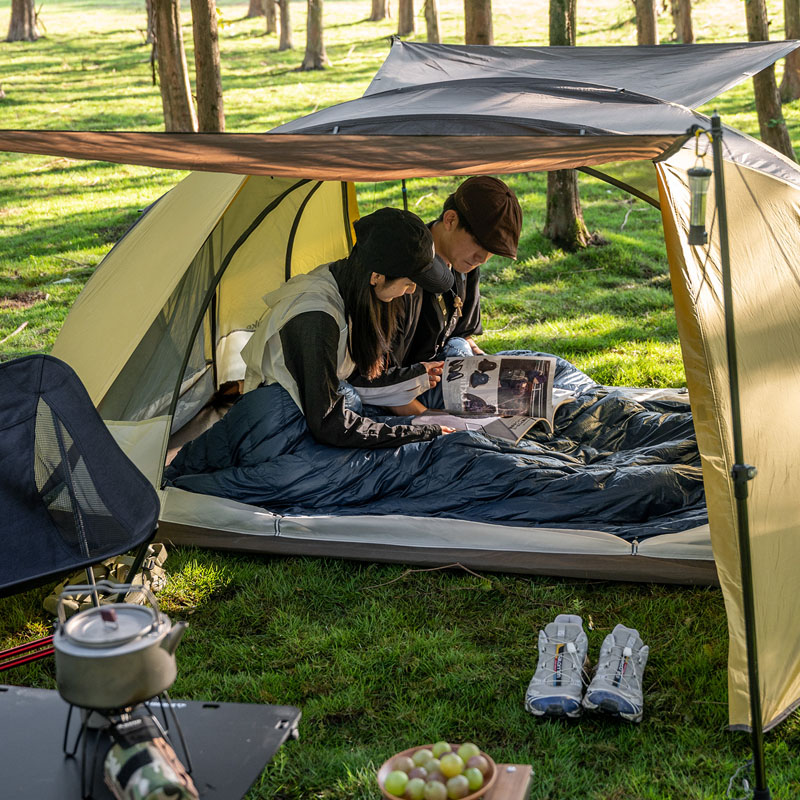 картинка Палатка Naturehike Butterfly NH21YW132 210T двухместная, желто-коричневая, 6927595782910