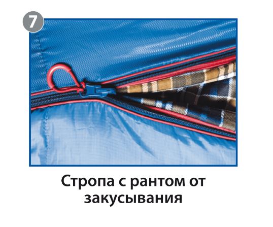 картинка Мешок спальный BTrace Mega (Левый,Серый/Синий), (ТПК: -10°C)