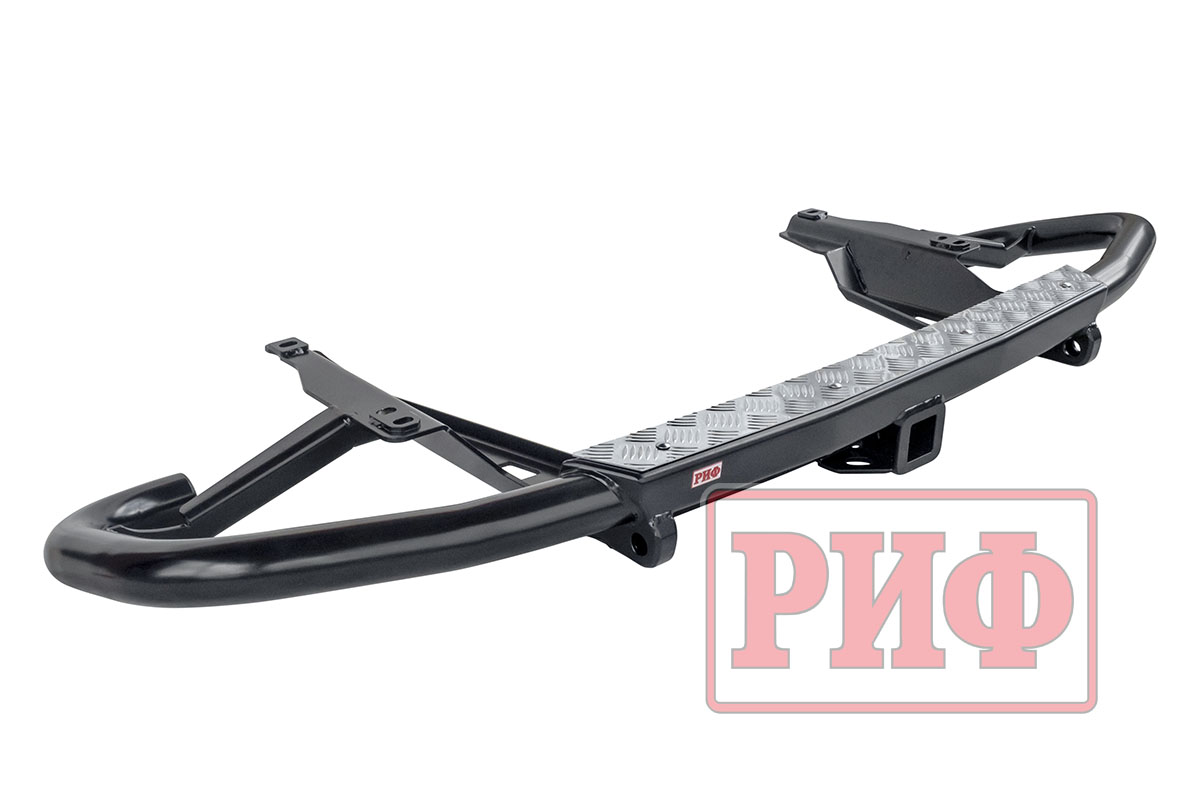 картинка Бампер задний РИФ Toyota Land Cruiser Prado 120 c квадратом под фаркоп