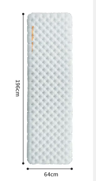 картинка Коврик надувной Naturehike 196х64х8 см, серый