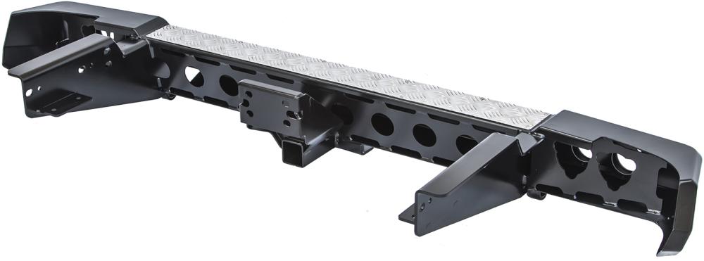 картинка Бампер задний РИФ УАЗ Патриот (пикап) с квадратом под фаркоп и фонарями стандарт