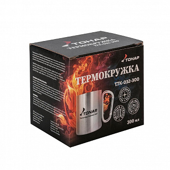 картинка Термокружка ТОНАР 300ML ручка-карабин