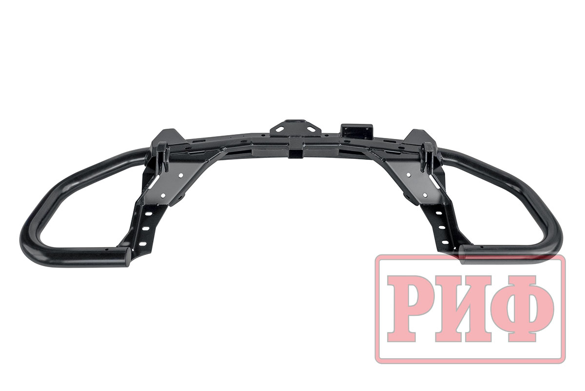 картинка Бампер задний РИФ Toyota Fortuner 2015+ c квадратом под фаркоп и калиткой