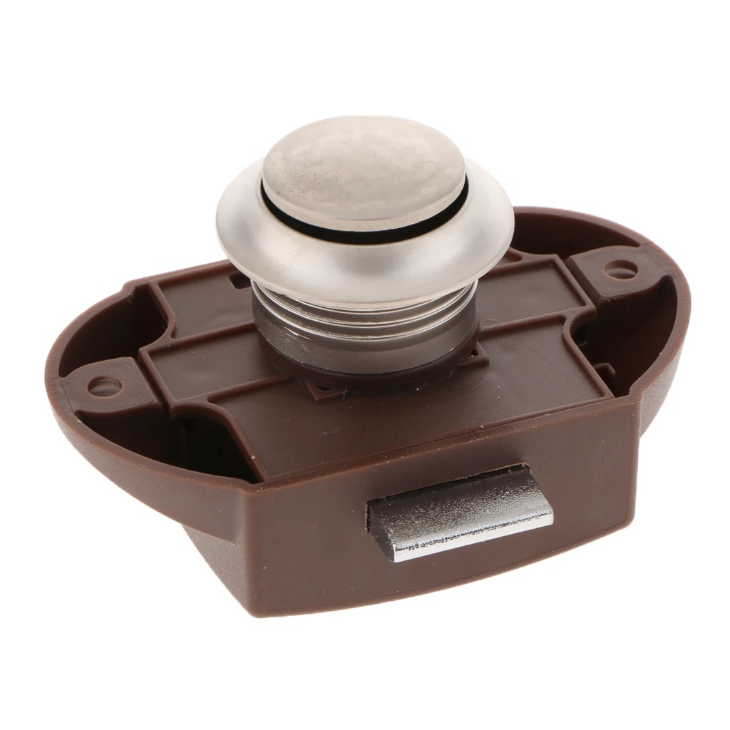 картинка Кнопка-замок мебельный BL01N-BN коричневый (кнопка шампань)