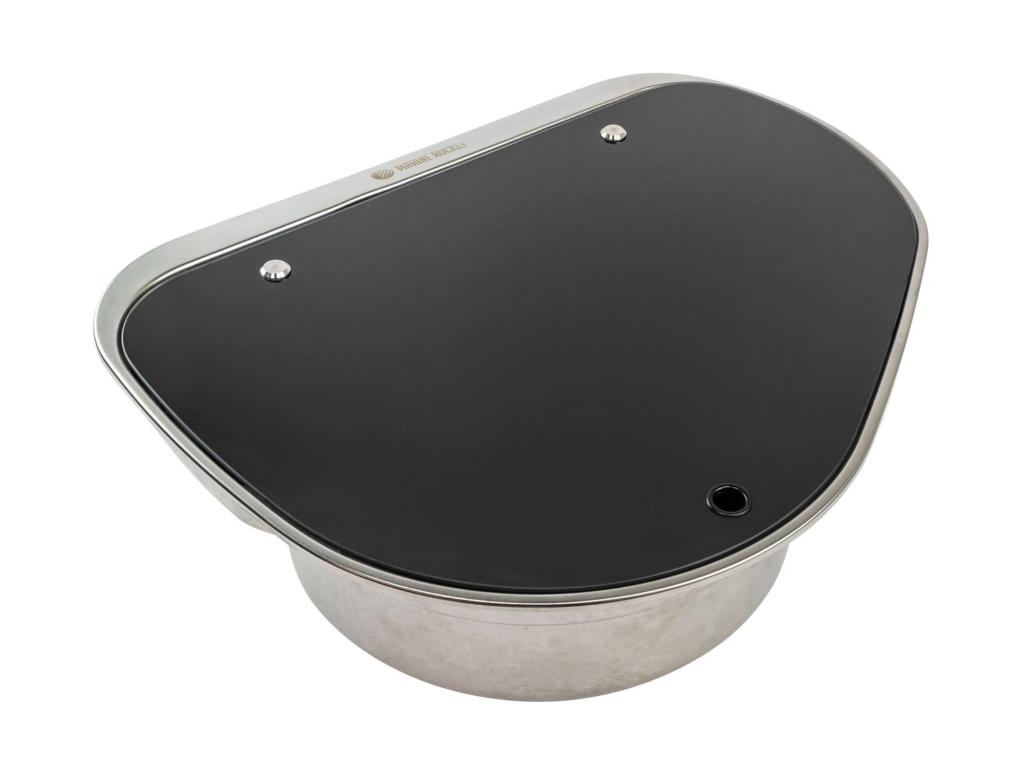 картинка Плита газовая с мойкой левой, стеклянная крышка, Marine Rocket