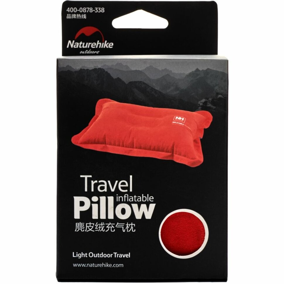 картинка Подушка Naturehike NH15A001-L замшевая оранжевая, 6927595718216