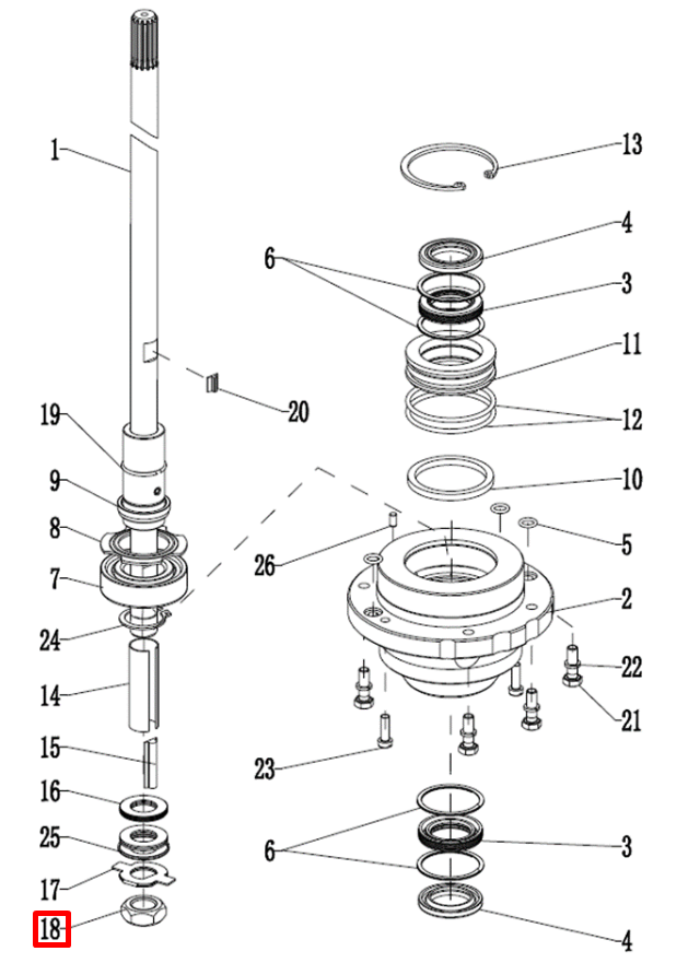 картинка Гайка UNF 5/8  (PNFM40E-31018) (PREMARINE)