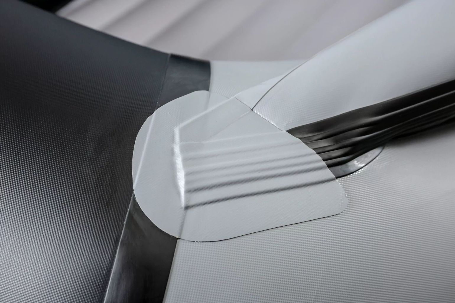 картинка Надувная лодка ПВХ, RiverBoats RB 370 НДНД, ф/б, черно-серый