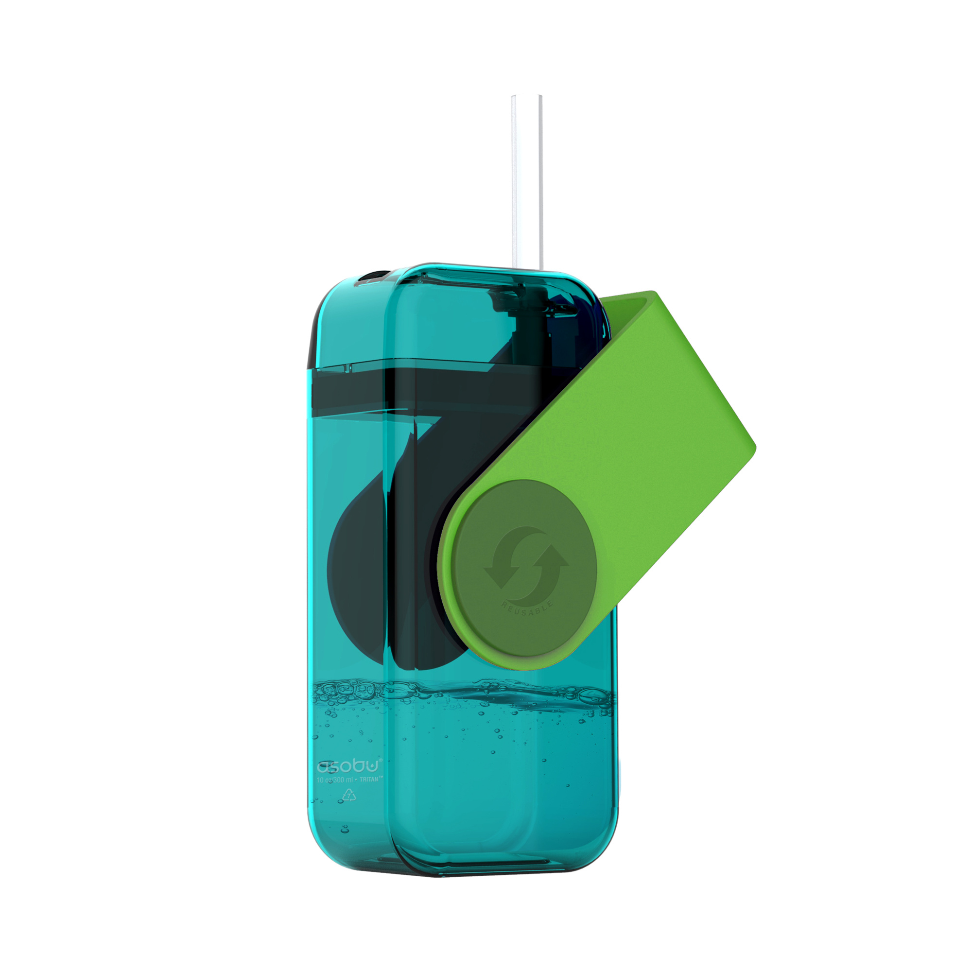 картинка Бутылка JUICY DRINK, 290 мл, бирюза/зеленый