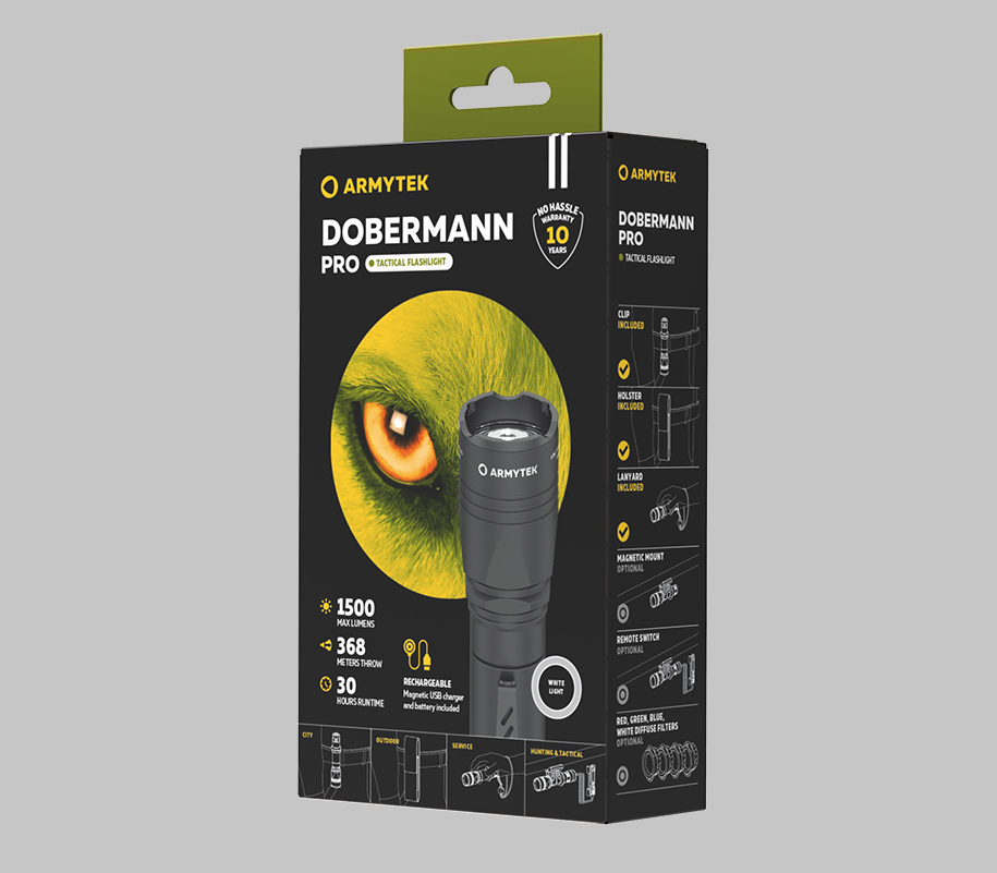 картинка Фонарь Armytek Dobermann Pro Magnet USB White