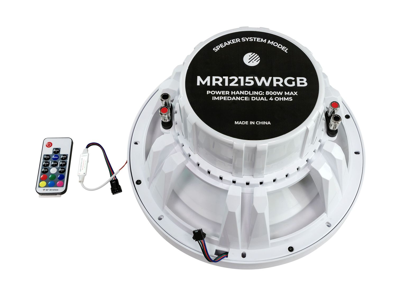 картинка Динамик для сабвуфера 12" 800W белый RGB, Marine Rocket