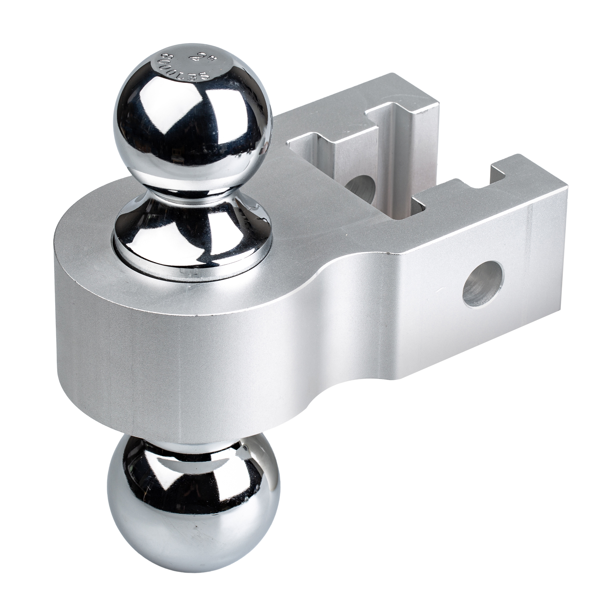 картинка Фаркоп с регулировкой высоты на 8 дюймов алюминивый с 2-мя шарами, 2" и 2-5/16" под квадрат, с двумя фиксаторами.