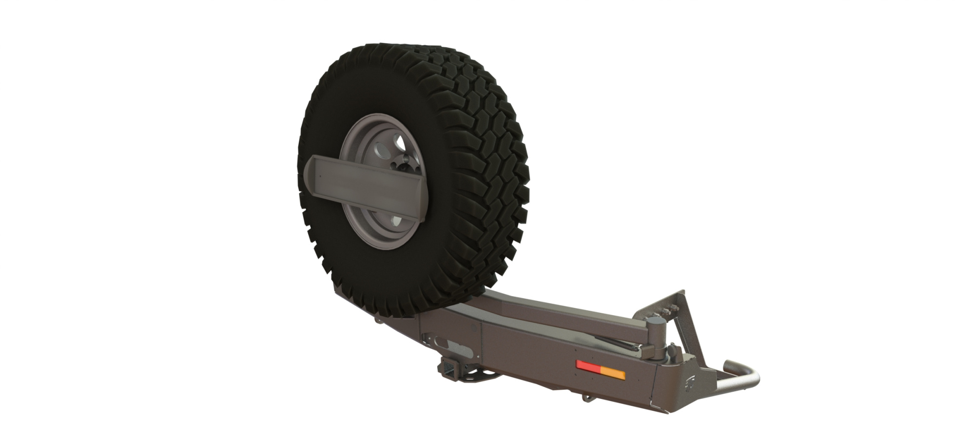 картинка Бампер силовой задний Mitsubishi L200 2015+/Fiat Fullback квадрат, лебедка, калитка центр, фонари