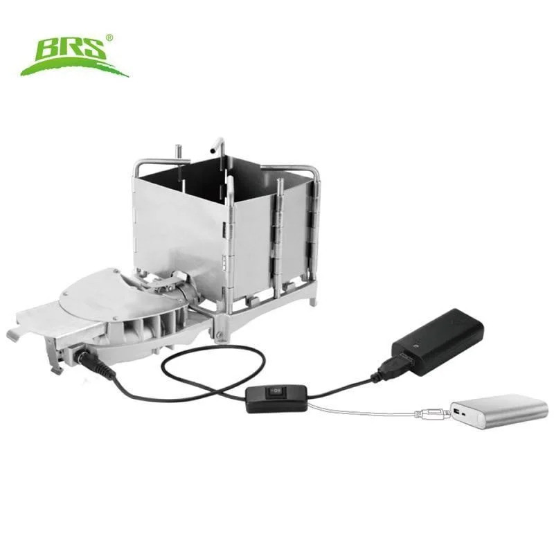 картинка Походная печка щепочница BRS-116 с наддувом