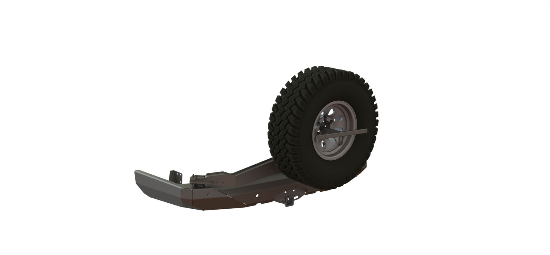 картинка Бампер силовой задний Toyota Land Cruiser 200 2015+ квадрат, калитка центр