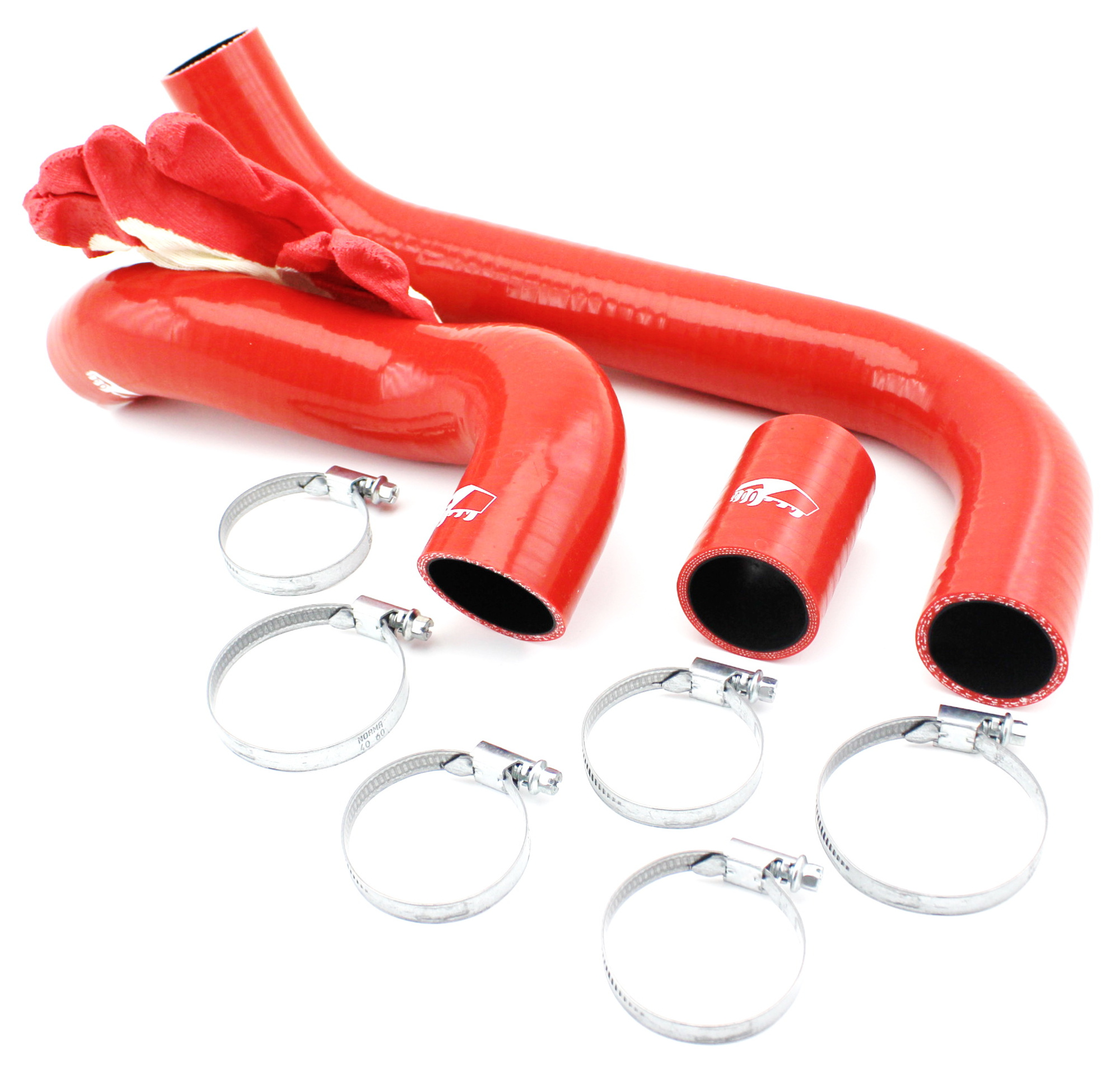 картинка Патрубки радиатора redBTR силиконовые (УАЗ HUNTER, 452 дв. ЗМЗ 409)