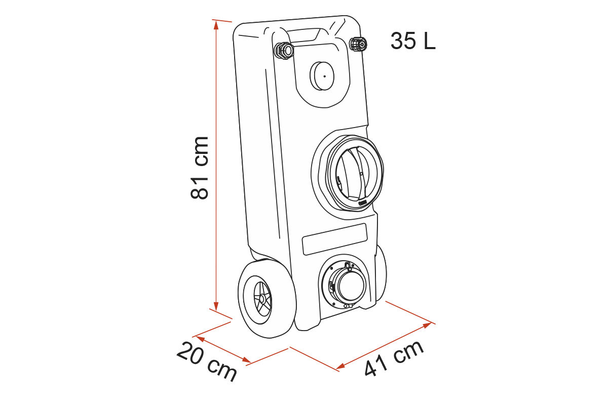 картинка БАК ДЛЯ СЕРОЙ ВОДЫ FIAMMA ROLL-TANK 40 W-R
