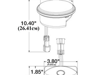 картинка фара противотуманная 12Вт 1 диод (4 1/2″),1 шт.