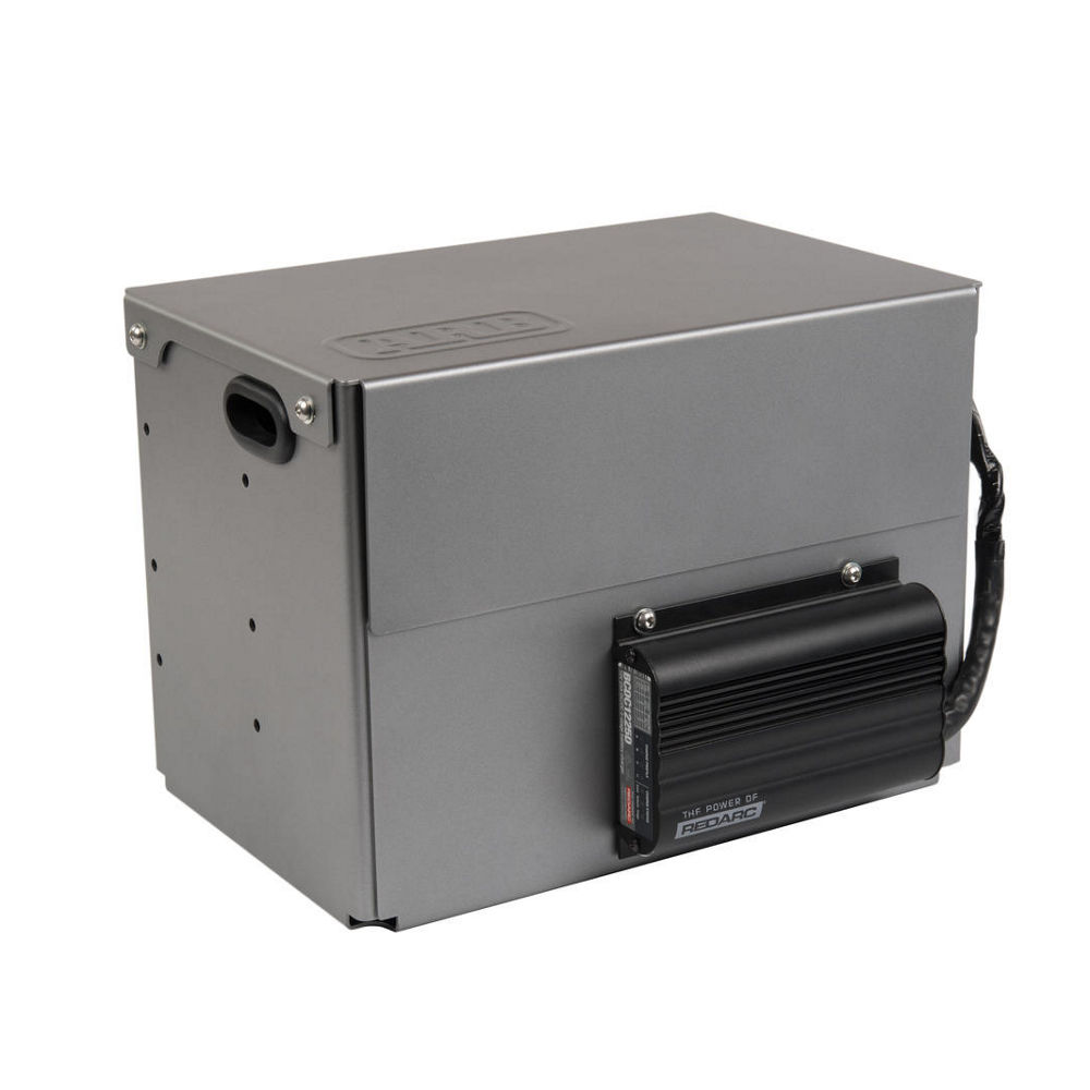 AUX BAT KIT WITH 12IN BATT BOX|WITH BOX, LOOM & BCDC1225DARB