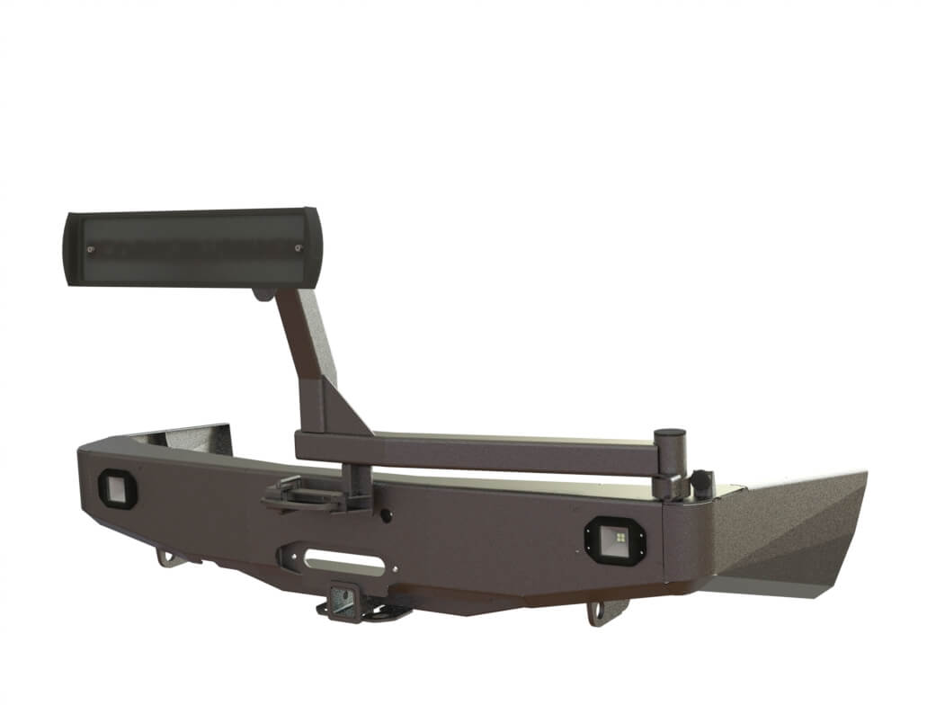 картинка Бампер силовой задний Mitsubishi Pajero Sport 2008-2015 квадрат, лебедка, калитка центр, птф