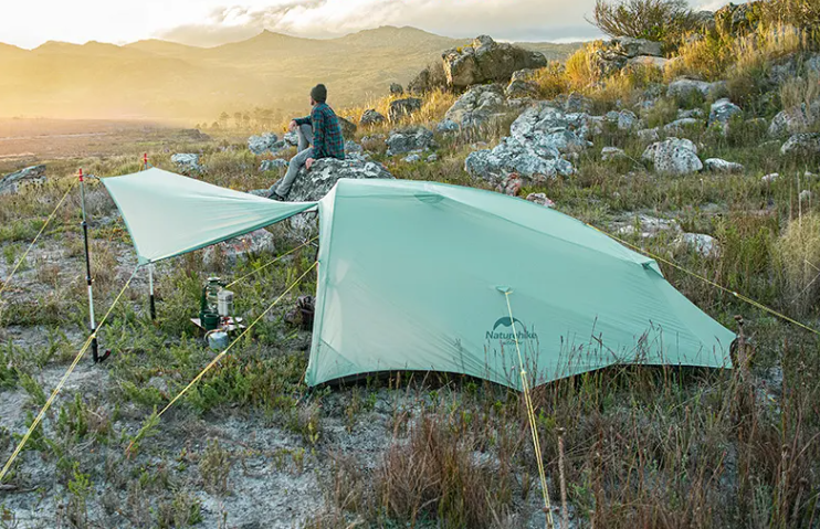 картинка Палатка Naturehike Outdoor 2-местная, алюминиевый каркас, сверхлегкая, голубой