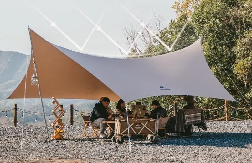 картинка Тент кемпинговый Naturehike Lianyun, алюминиевый каркас, золотистый 690х480 мм