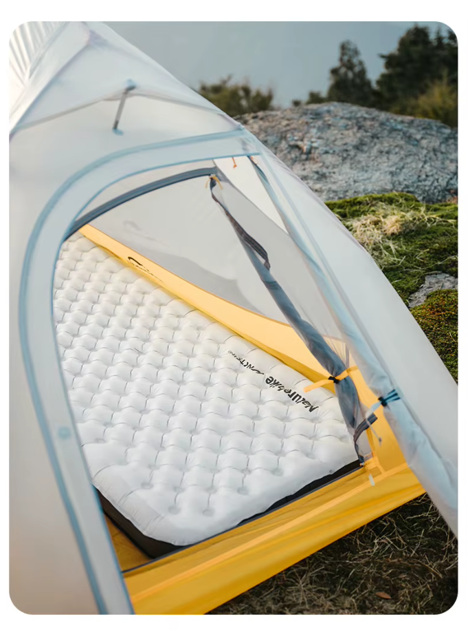 картинка Коврик надувной Naturehike 196х64х10 см, серебристый карбон