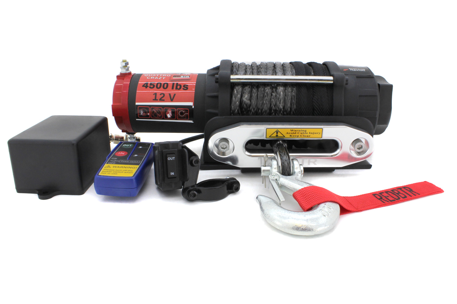картинка Лебедка redBTR QUATTRO CRAZY 4,5S 12В 2040кг, 176:1, синтетика