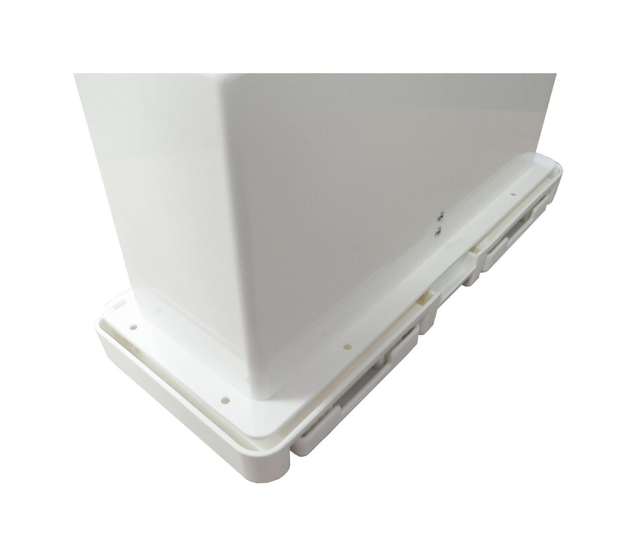 картинка Ящик для мелочей врезной, с замком и складным подстаканником, белый