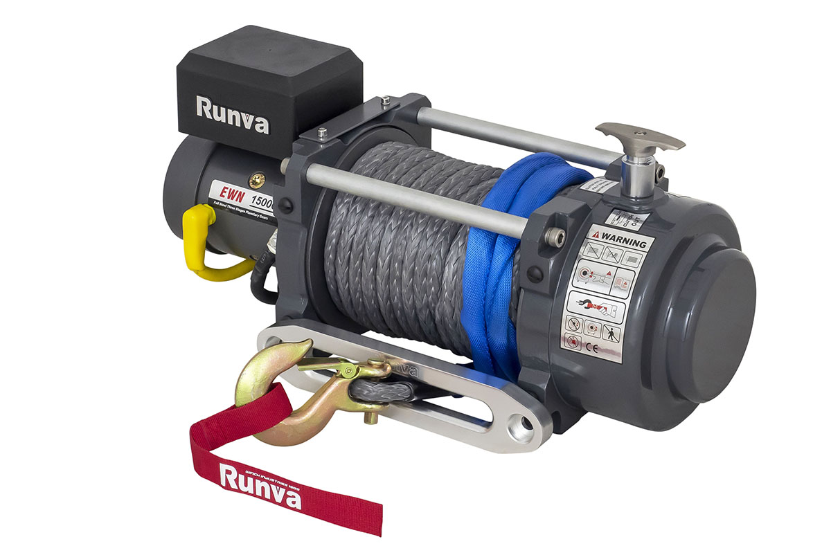 картинка Лебедка эвакуаторная Runva 15000 lbs 6800 кг 12В синтетика