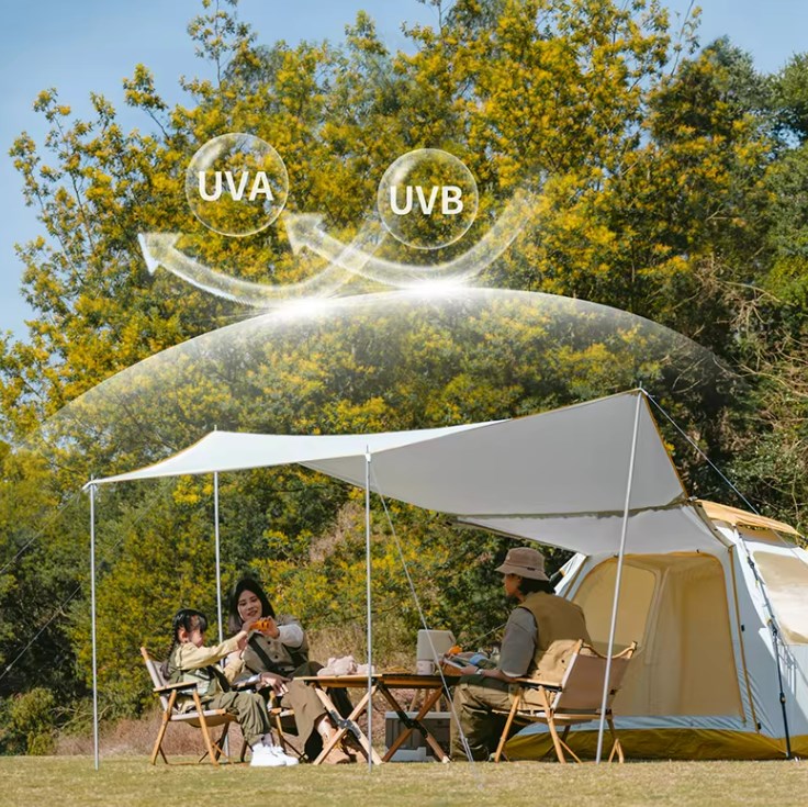 картинка Палатка Naturehike Ango ES60 с тентом 3-местная, быстросборная, желтая