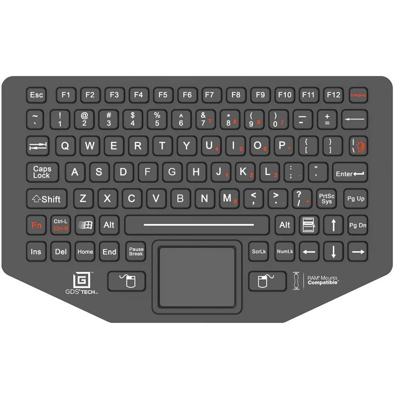 Защищенная клавиатура GDS Keyboard с трекпадом (RAM-KB2-USB)