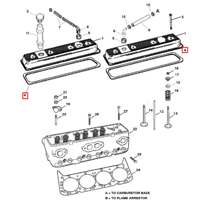 картинка Прокладка ГБЦ резиновая Mercruiser ALPHA/BRAVO (8M0150306) (Quicksilver)