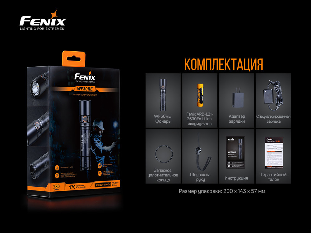 Фонарь Fenix WF30RE