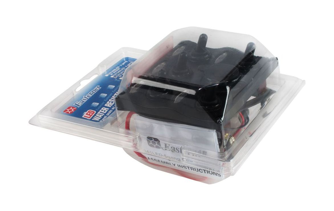 картинка Панель бортового питания 5 переключателей, разъем прикуриватель