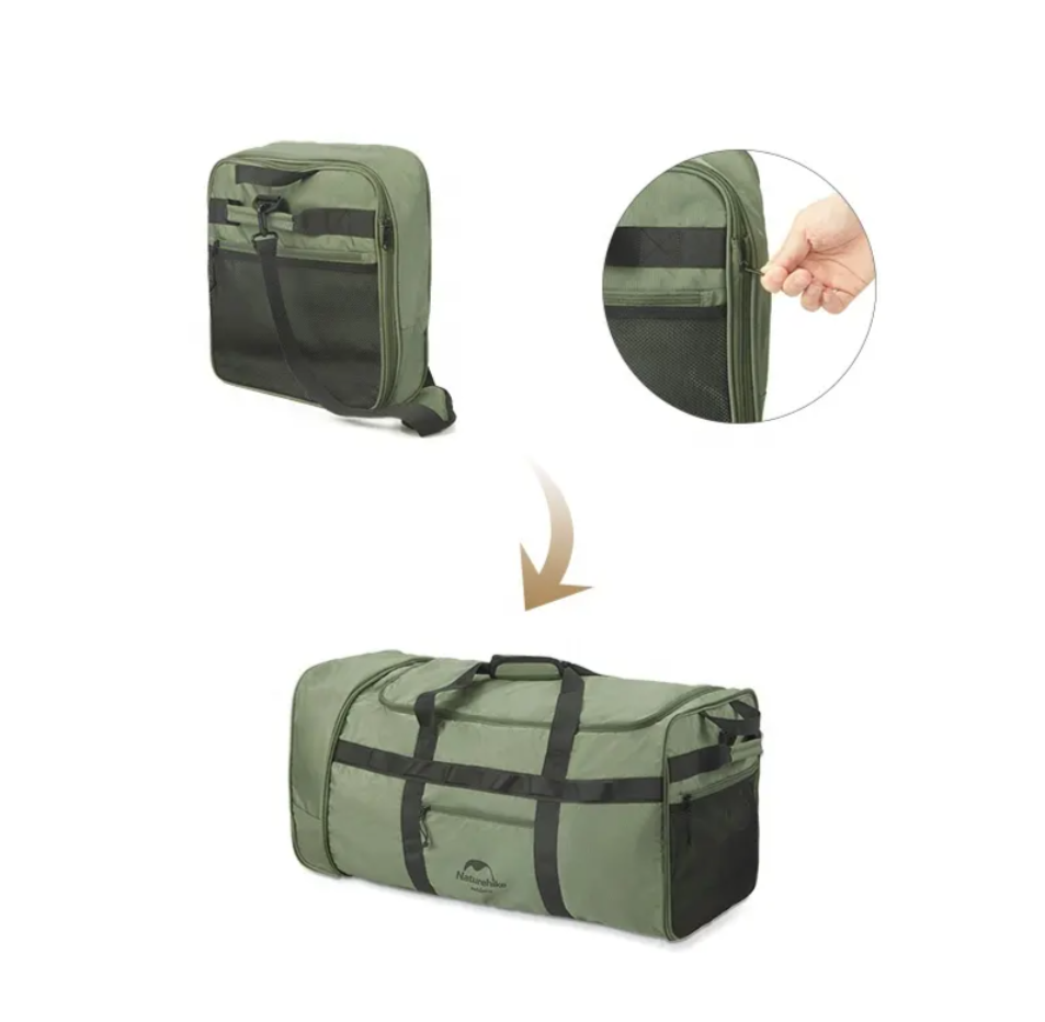 картинка Сумка дорожная Naturehike, с колесами, 88 л., зеленая