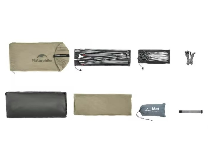 картинка Палатка Naturehike Cloud Up Pro Si 2-местная, алюминиевый каркас, зеленая