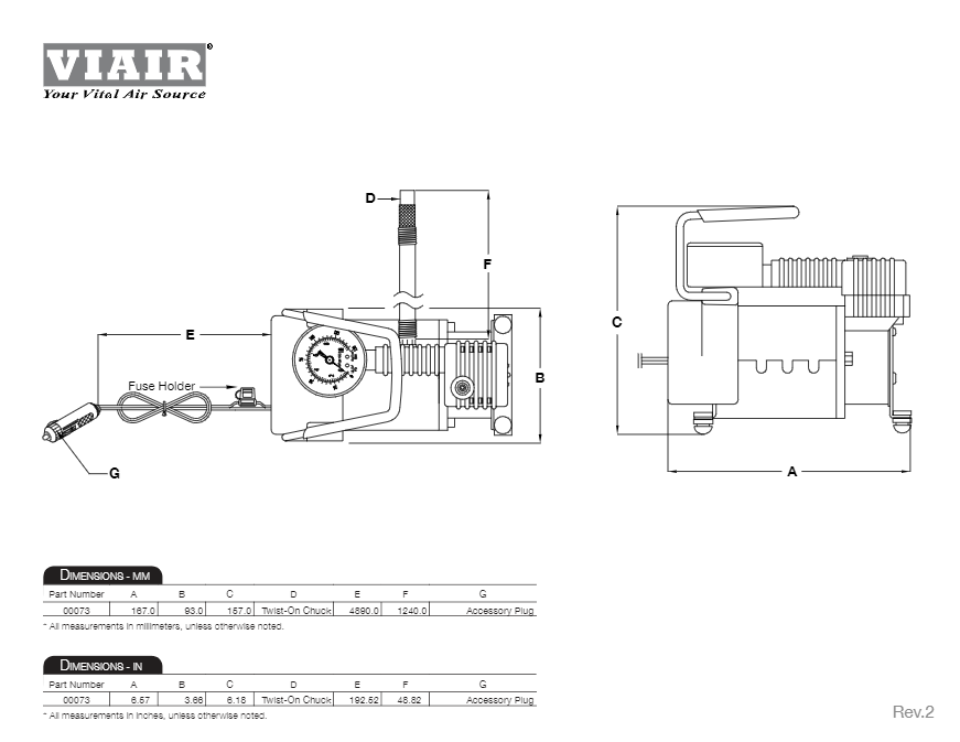 картинка Компрессор автомобильный переносной Viair 70P 12v