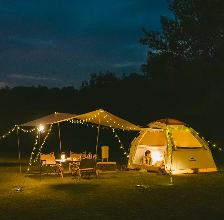 картинка Палатка Naturehike Ango ES60 с тентом 3-местная, быстросборная, желтая