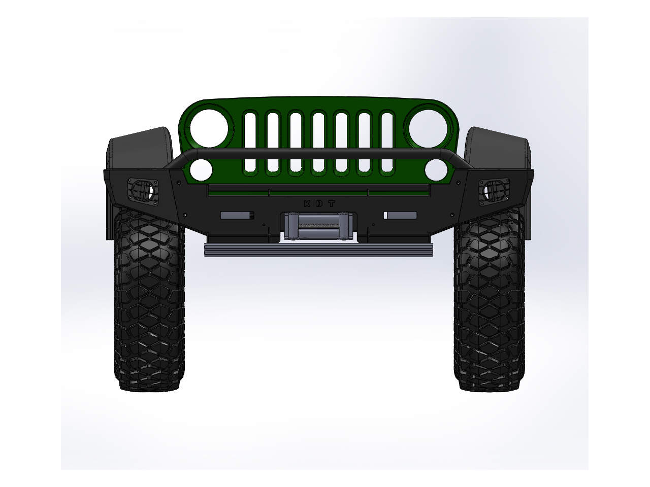 картинка Передний силовой бампер - Jeep Wrangler арт.2301