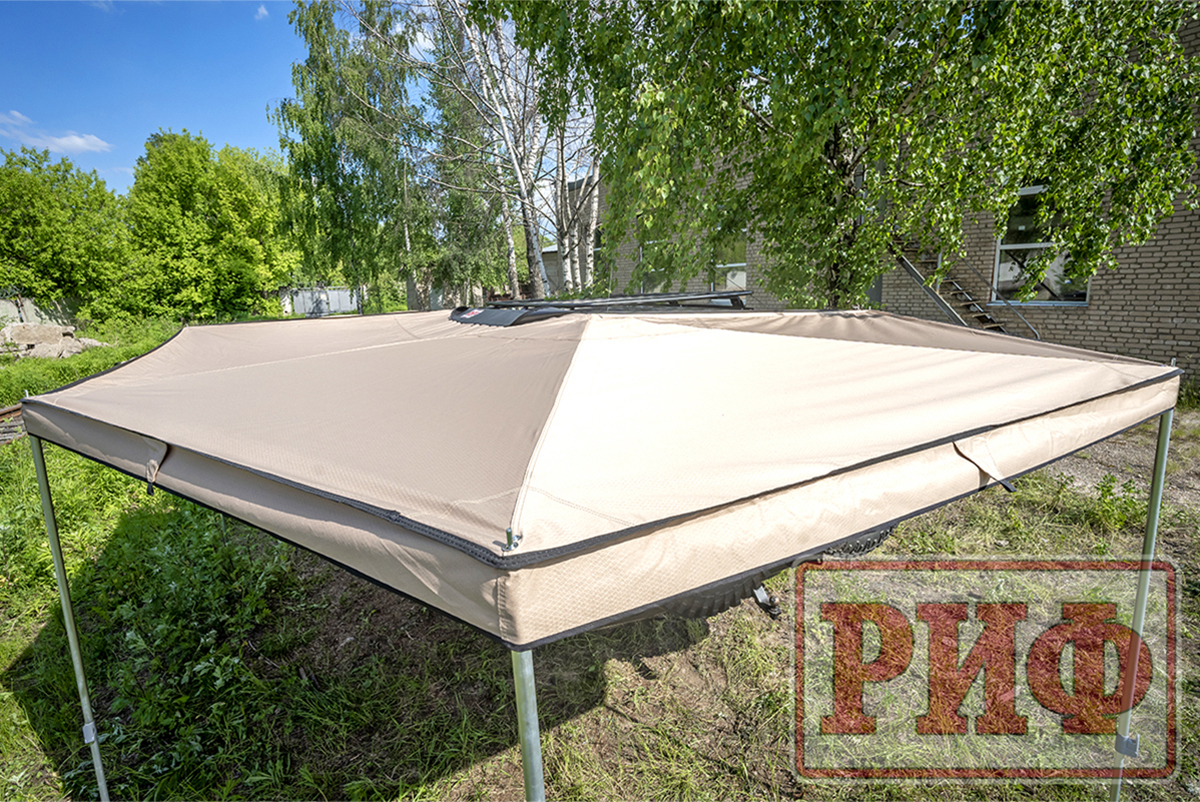 картинка Маркиза комбинированная прямоугольная с веерной частью 2,0х2,0м правая