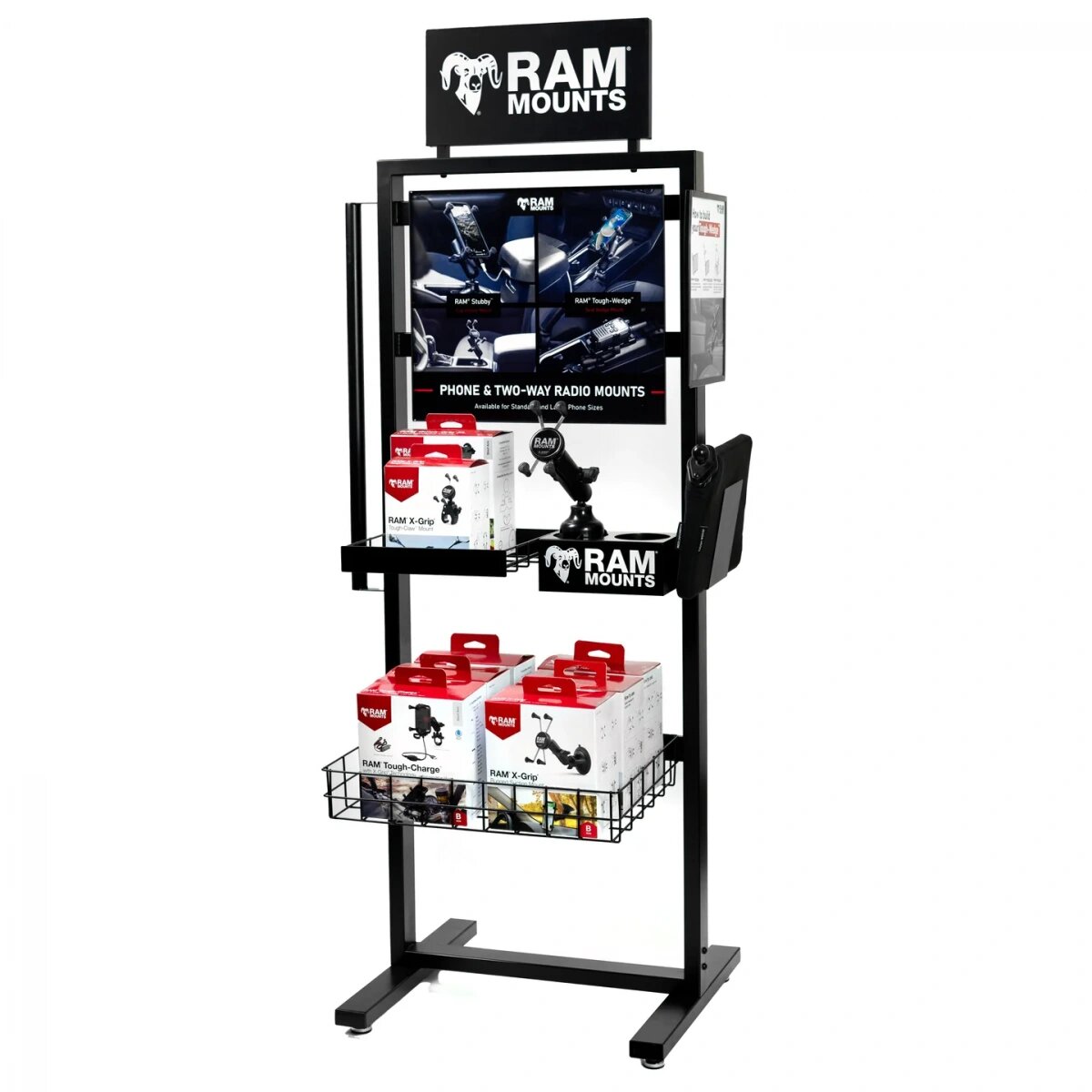 Напольная стойка RAM® с корзинами RAM-DISPLAY-MODULAR1-GENERIC