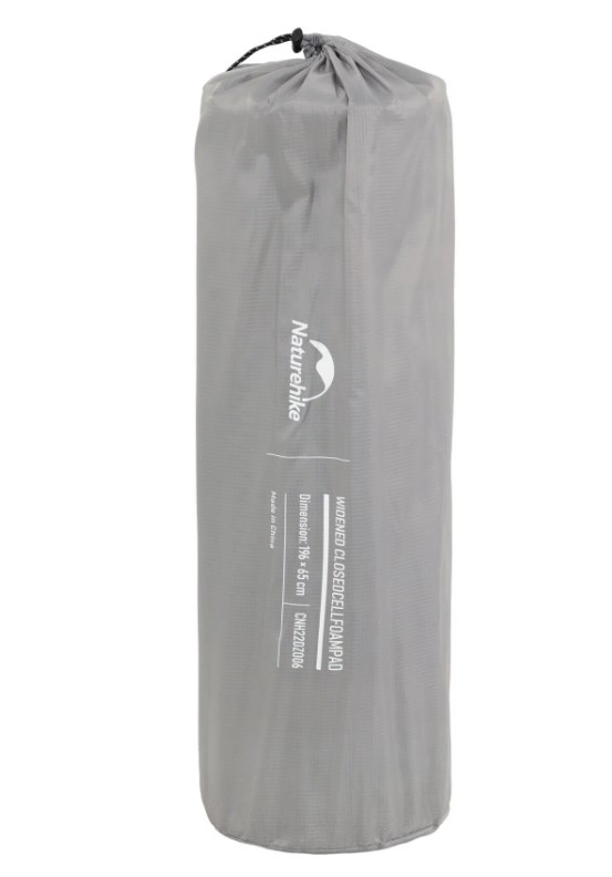 картинка Коврик туристический Naturehike 193х65х1,8 см, IXPE, серый