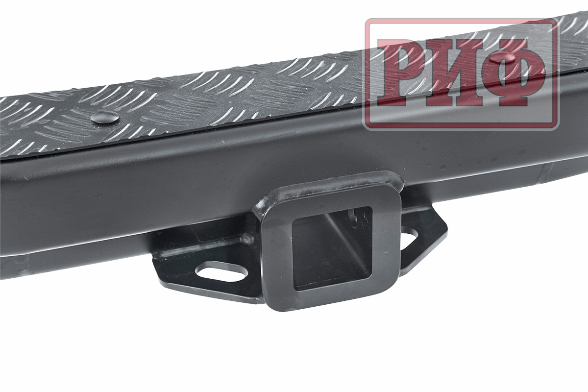 картинка Бампер задний РИФ Mitsubishi Pajero Sport 2015+ c квадратом под фаркоп