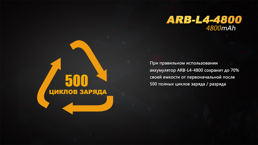 картинка Аккумулятор 26650 Fenix ARB-L4-4800 (4800 мАч)