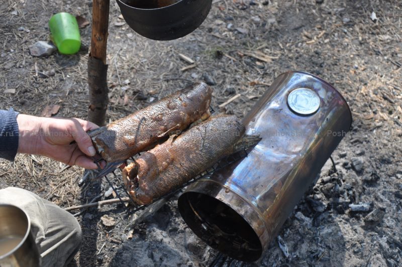 картинка Мини коптильня цилиндр PoshehonStar из нержавейки PS12 12л